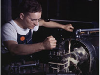 Man working on a machine